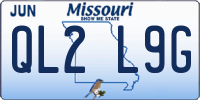 MO license plate QL2L9G