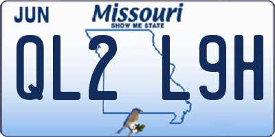 MO license plate QL2L9H