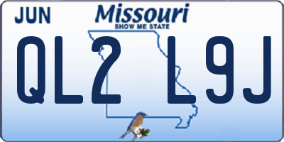 MO license plate QL2L9J