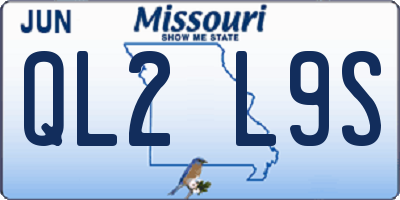 MO license plate QL2L9S