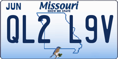 MO license plate QL2L9V