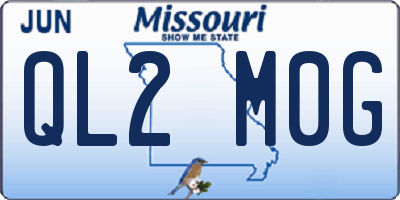 MO license plate QL2M0G