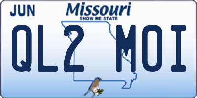 MO license plate QL2M0I