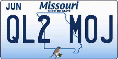 MO license plate QL2M0J