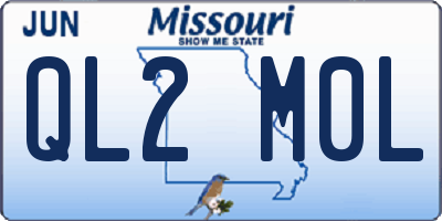 MO license plate QL2M0L