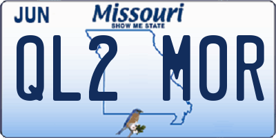 MO license plate QL2M0R
