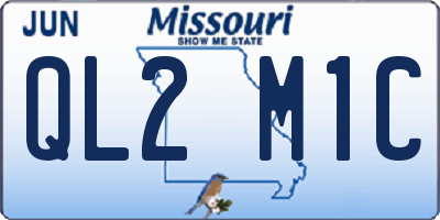 MO license plate QL2M1C