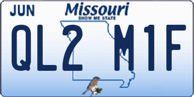 MO license plate QL2M1F