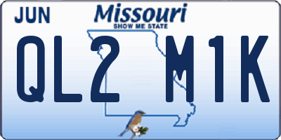 MO license plate QL2M1K