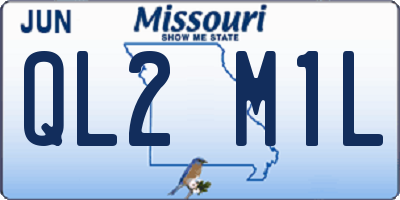 MO license plate QL2M1L