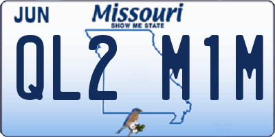 MO license plate QL2M1M