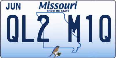 MO license plate QL2M1Q