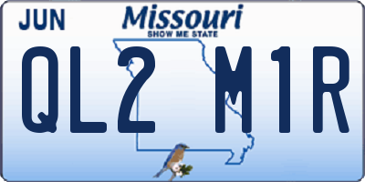 MO license plate QL2M1R