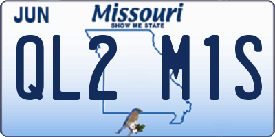 MO license plate QL2M1S
