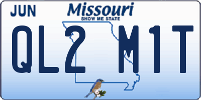 MO license plate QL2M1T