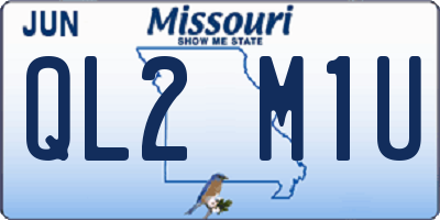 MO license plate QL2M1U