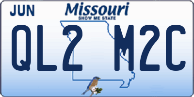 MO license plate QL2M2C