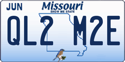 MO license plate QL2M2E