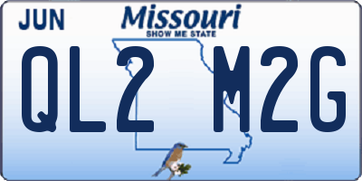 MO license plate QL2M2G