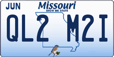 MO license plate QL2M2I