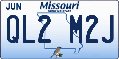 MO license plate QL2M2J