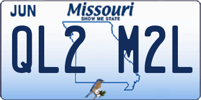 MO license plate QL2M2L