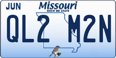 MO license plate QL2M2N