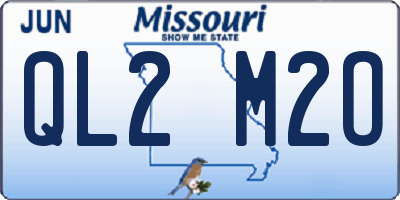 MO license plate QL2M2O