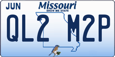 MO license plate QL2M2P