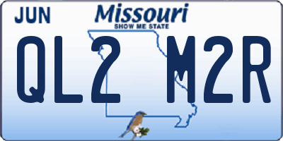 MO license plate QL2M2R
