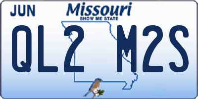 MO license plate QL2M2S