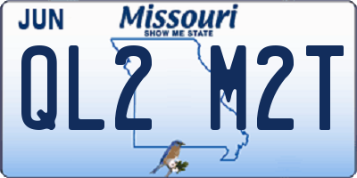 MO license plate QL2M2T
