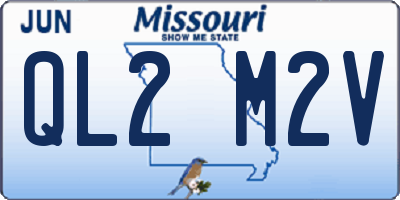 MO license plate QL2M2V