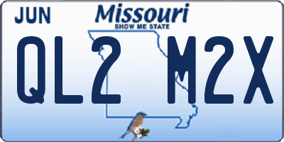 MO license plate QL2M2X