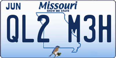 MO license plate QL2M3H