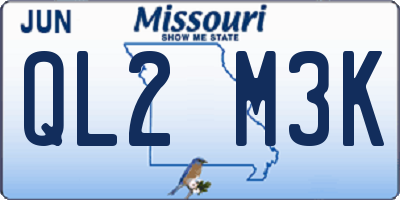 MO license plate QL2M3K