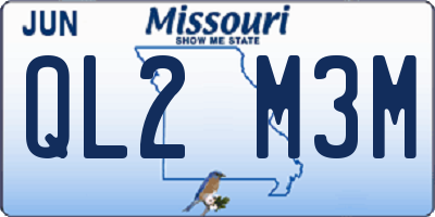 MO license plate QL2M3M