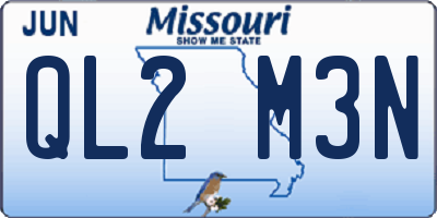 MO license plate QL2M3N