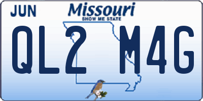 MO license plate QL2M4G