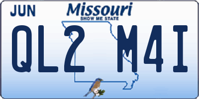 MO license plate QL2M4I