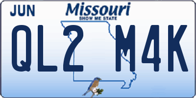 MO license plate QL2M4K