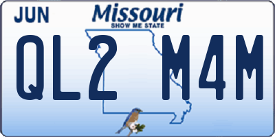MO license plate QL2M4M