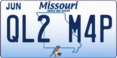 MO license plate QL2M4P
