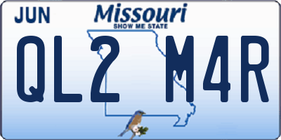 MO license plate QL2M4R