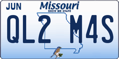 MO license plate QL2M4S
