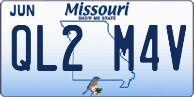 MO license plate QL2M4V