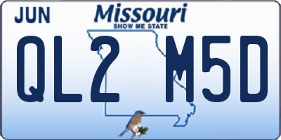 MO license plate QL2M5D