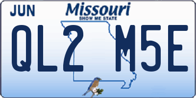 MO license plate QL2M5E