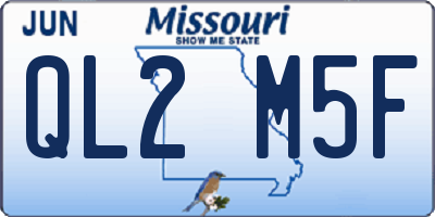 MO license plate QL2M5F