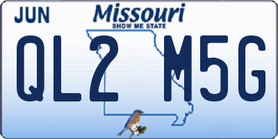MO license plate QL2M5G